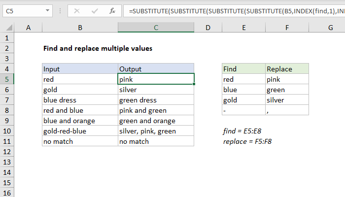 How To Replace Multiple Lines In Excel